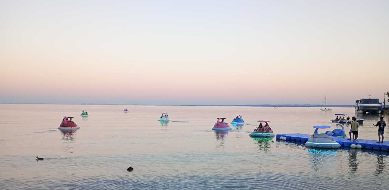Scenic shot of Lake Balaton taken during the Budapest Community Group's day trip to the lake.