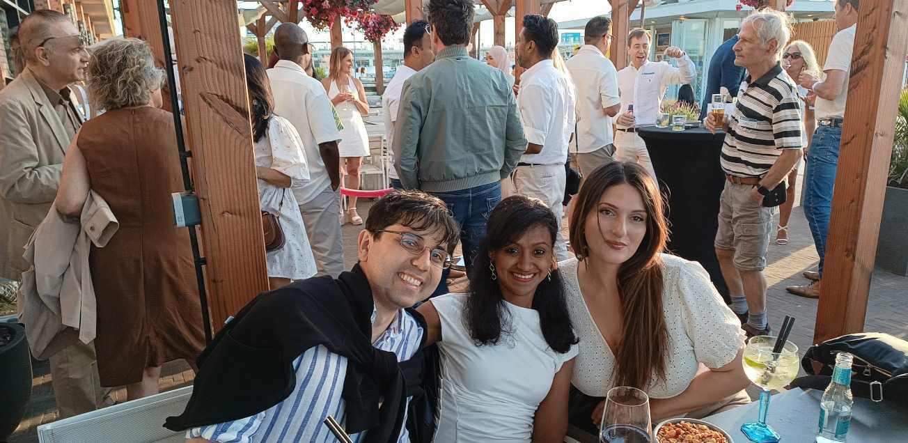 Candid shot of attendees of the White Beach Connect event in The Hague