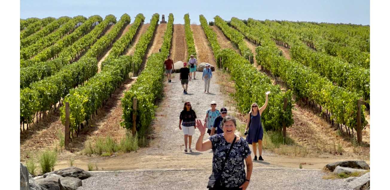 Casual shot of members of the Lisbon Portugal Explorers Group during their visit of the Évora Vineyards.