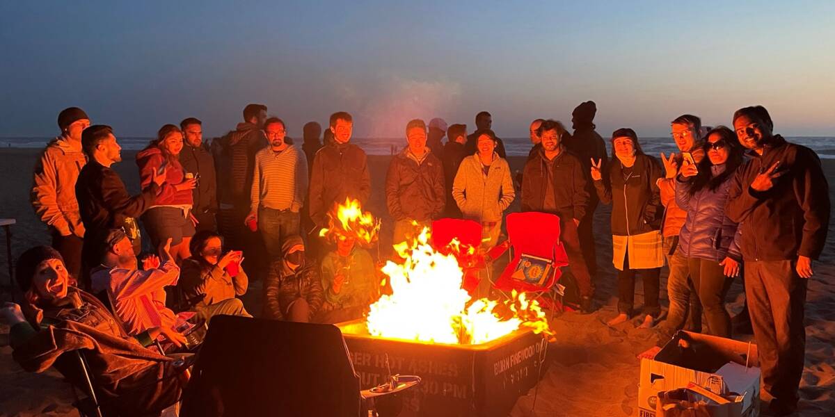 Bonfire Party On The Beach